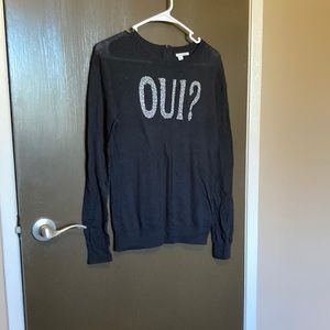 Black sparkly oui sweater